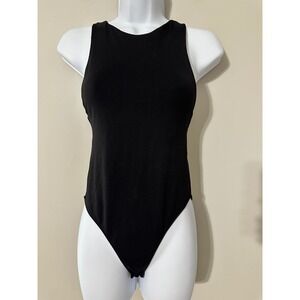 ZARA Black Sleeveless Racerback‎ Bodysuit Women's Size S